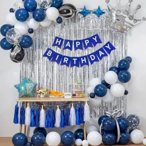 Children Birthday Party Balloon Arch Kit Round Latex Aluminum Foil Balloons Festive Celebration Event Party Decor