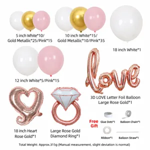Roze Valentijnsdag ballonset feestdecoratie rekwisieten romantische sfeeropstelling