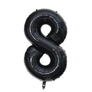 palloncino alluminio numero 8 nero 40 pollici grande palloncino elio festa compleanno