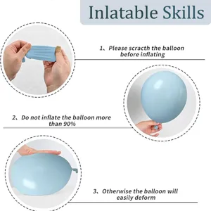 Immagine di dettaglio della guida decorazione palloncini in latex con consigli di gonfiaggio.