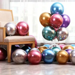 Globos de Látex Metálicos Globos Cromados Gruesos Para Decoración de Fiesta de Cumpleaños de Boda Suministros de Eventos