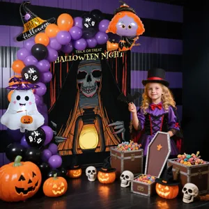 Kit de ballons de decoration d'Halloween scene de fete ecole centre commercial accessoires