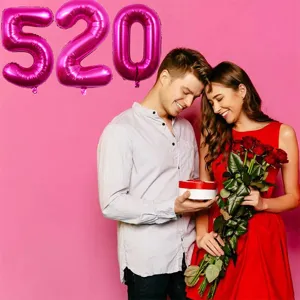 32 inch rose red foil number balloons 520 for birthday party wedding anniversary decoration