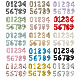 40 Inch Number Foil Balloons Big Digital Mylar Balloon for Birthday Party Wedding Anniversary Celebration Decoration Supplies