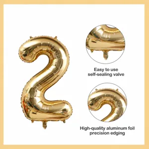 40 Inch Large Gold Foil Number Balloon for Birthday Party And Event Decorations