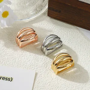 Fibbia sciarpa multistrato in metallo anello scialle supporto accessorio oro argento