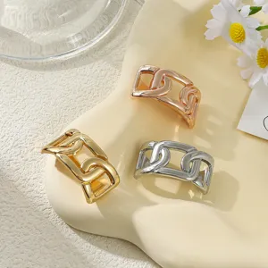 Set di clip per anello per sciarpa in metallo elegante in oro rosa, oro e argento.