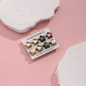 Star-shaped hijab magnets set, secure magnetic pin clips for women scarves and shawls.