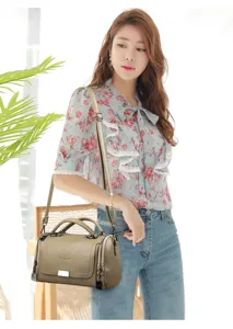 Fashion leather women handbag shoulder crossbody bag casual large capacity daily tote purse.
