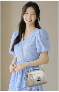 Women shoulder crossbody handbag PU leather casual tote purse stylish daily handbag for women