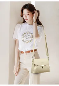 Stylish PU leather shoulder crossbody bag for women, featuring elegant flap and chic charm.