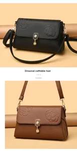 Damen weiche Leder geprägte Umhängetasche stilvolle lässige Handtasche für Damen