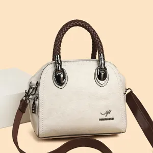 Elegant vintage top handle shoulder bag multi-layer casual crossbody bag chic new