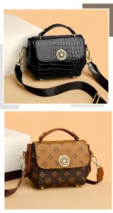 Stylish women's retro small square shoulder bag, trendy crossbody handbag with unique design.