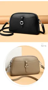Women Fashion PU Leather Crossbody Bag Casual Daily Shoulder Purse Handbag Black