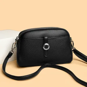 Women Fashion PU Leather Shoulder Bag Retro Casual Crossbody Bag Small Square Bag Daily Chic Handbag