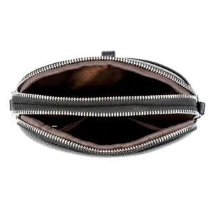 Black multi-zipper women shoulder bag crossbody bag casual daily fashion stylish bag
