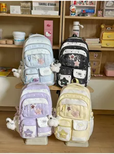 Japanese cute star school backpack large capacity lightweight student bag multi-pockets detail