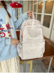 Korean style ins star backpack large capacity casual school bag for students detailed view