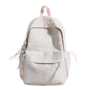 Korean fashion star print casual backpack large capacity trendy school bag daypack