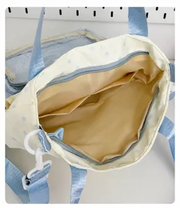 Bolso tote Ita estilo japonés de lona bolsa de hombro para estudiantes con gran capacidad.