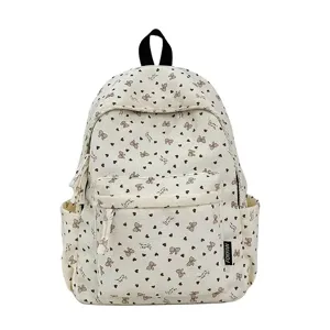 Women corduroy backpack casual cute school bag lightweight daypack for travel daily use