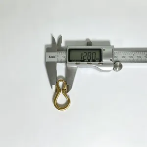 Mosquetón de resorte de metal bronce antiguo en forma de 8 para accesorios colgantes de bolso.