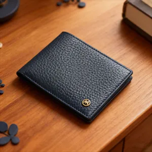 Portefeuille en cuir pour homme avec fentes pour cartes et design élégant quotidien.