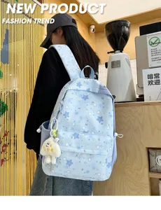 Sac a dos de loisir motif etoile mignon grande capacite pour etudiant sac d ecole tendance