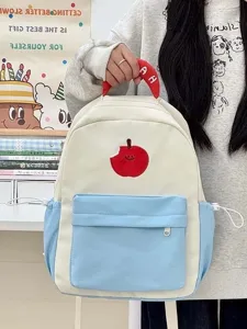 Nylon Casual Backpack For Women Cute Cartoon Student School Bag Large Capacity Fashion Versatile Bookbag