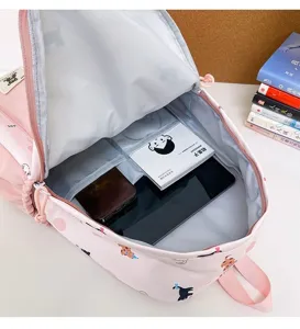 Zaino giapponese con cartone animato simpatico rosa grande borsa scuola capacità studente