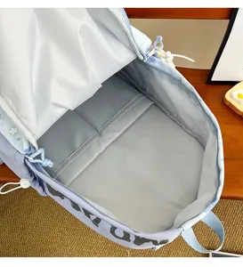 Sac à dos mignon motif étoile de dessin animé détail intérieur grande capacité étudiant
