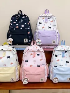 Zaino carino cartone animato giapponese, borsa scolastica elegante per ragazze.