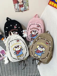 Korean Style Cartoon Cute Dog Backpack Student Casual School Bag Casual Backpack For Women