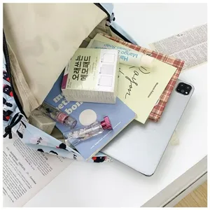 Japanese cute cartoon dachshund print backpack large capacity student school bag detail view