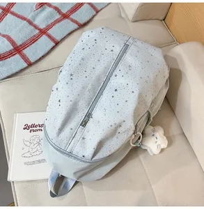 Zaino elegante con stampa di stelle per donne, grande borsa casual per la scuola e viaggi.