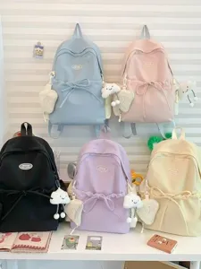 Korean style ins simple backpack women large capacity college student casual lightweight school bag