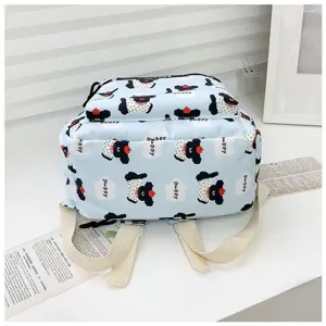 Cute cartoon dachshund print backpack, versatile large capacity student school bag, perfect for kids.