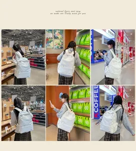 Korean style ins fashion versatile polka dot backpack large capacity student school bag