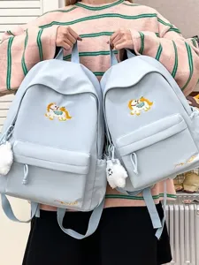 Korean style ins cartoon pony backpack large capacity casual student schoolbag for women