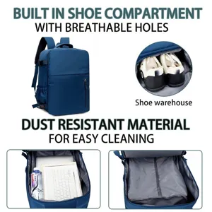 Zaino da viaggio minimalista di grande capacità impermeabile per commuter con vano scarpe