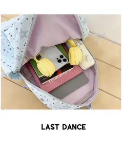 Zaino scolastico per studenti con motivo a stelle carino stile coreano borsa casual