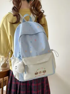 Zaino per la scuola stile coreano carino da donna grande capacità borsa casual tempo