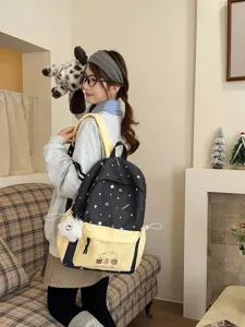 Zaino stile coreano ins stella a cartone animato per donne, borsa carina e comoda.