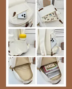 Vista dettagliata dello zaino che mostra l'ampio scomparto principale e pratiche tasche utili.