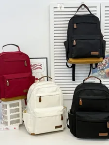 Zaino casual minimalista coreano da donna, grande borsa scolastica per studenti.