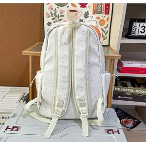 Korean style fashion versatile star pattern backpack large capacity student school bag casual daypack