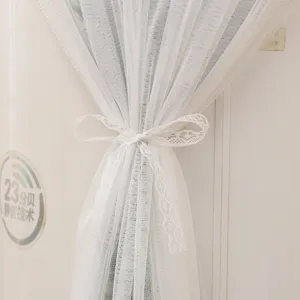 Housse anti-poussière climatiseur vertical en dentelle mesh détail nœud élégant