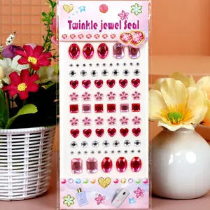 Acrylic rhinestone stickers for phone decoration face crystal diamond crafts sparkle jewel seal sheet