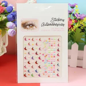 3D Visage et Ongles Art Autocollants Croissant Lune Strass Corps Maquillage Gemmes Variante